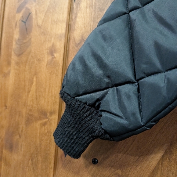 VTG 90’s Big Smith Black Quilted Liner Jacket Coat Large Made In USA - Picture 4 of 8